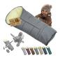 Preview: BAMBINIWELT Winterfußsack in Mumienform für Kinderwagen und Buggy, 110cm, Wolle, Design MELIERT